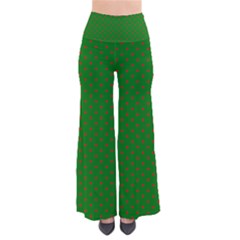 Mini Red Dots On Christmas Green Pants by PodArtist