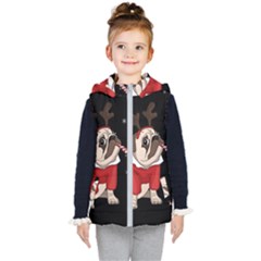 Pug Xmas Kid s Puffer Vest by Valentinaart