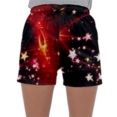 Circle Lines Wave Star Abstract Sleepwear Shorts by Celenk