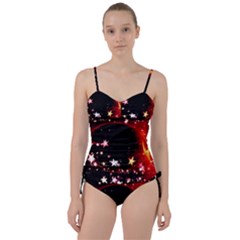 Circle Lines Wave Star Abstract Sweetheart Tankini Set by Celenk