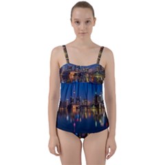 Buildings Can Cn Tower Canada Twist Front Tankini Set by Celenk