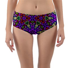 Seamless Tileable Pattern Design Reversible Mid-waist Bikini Bottoms by Celenk