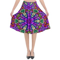 Seamless Tileable Pattern Design Flared Midi Skirt by Celenk