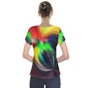 Circle Lines Wave Star Abstract Short Sleeve Front Detail Top View2