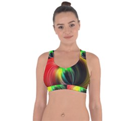 Circle Lines Wave Star Abstract Cross String Back Sports Bra by Celenk