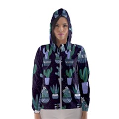 Cactus Pattern Hooded Wind Breaker (women) by allthingseveryone
