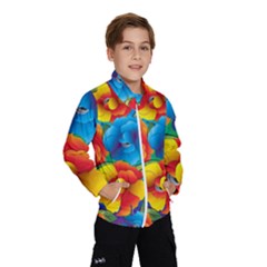 Neon Colored Floral Pattern Wind Breaker (kids) by allthingseveryone