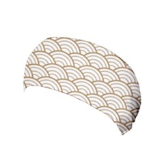 Art Deco,japanese Fan Pattern, Gold,white,vintage,chic,elegant,beautiful,shell Pattern, Modern,trendy Yoga Headband by NouveauDesign