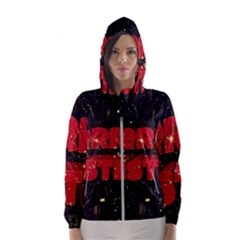 Star Sky Graphic Night Background Hooded Wind Breaker (women) by Celenk