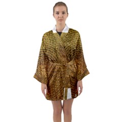Background Gold Pattern Structure Long Sleeve Kimono Robe by Celenk