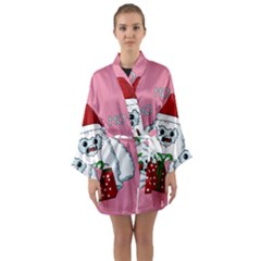 Yeti Xmas Long Sleeve Kimono Robe by Valentinaart