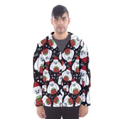 Yeti Xmas Pattern Hooded Wind Breaker (men) by Valentinaart