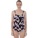 Yeti Xmas pattern Twist Front Tankini Set View1