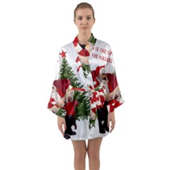 Karl Marx Santa  Long Sleeve Kimono Robe by Valentinaart