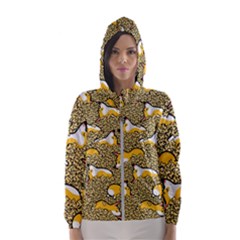 Sleeping Corgi Hooded Wind Breaker (women) by Celenk