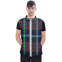 Purple And Red Tartan Plaid Men s Puffer Vest by allthingseveryone