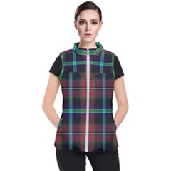 Purple And Red Tartan Plaid Women s Puffer Vest by allthingseveryone