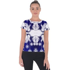 The Effect Of Light  Very Vivid Colours  Fragment Frame Pattern Short Sleeve Sports Top  by Celenk