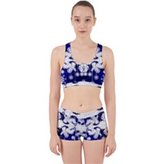 The Effect Of Light  Very Vivid Colours  Fragment Frame Pattern Work It Out Sports Bra Set by Celenk