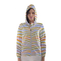 Art Abstract Colorful Colors Hooded Wind Breaker (women) by Celenk