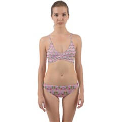 Floral Pattern Wrap Around Bikini Set by SuperPatterns