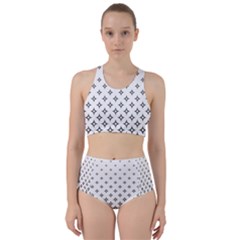 Star Pattern Decoration Geometric Racer Back Bikini Set by Celenk