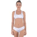 White Background Pattern Tile Criss Cross Bikini Set View1