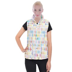 Background Wallpaper Spirals Twirls Women s Button Up Puffer Vest by Celenk