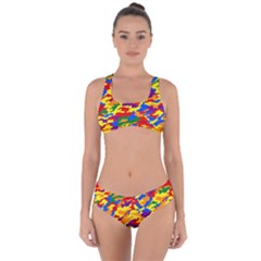 Homouflage Gay Stealth Camouflage Criss Cross Bikini Set by PodArtist