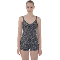 Animal Print Camo Pattern Tie Front Two Piece Tankini by dflcprints