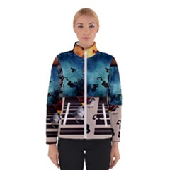 Music, Piano With Birds And Butterflies Winterwear by FantasyWorld7