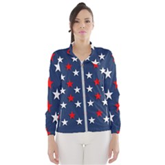 Patriotic Colors America Usa Red Wind Breaker (women) by Celenk