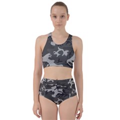 Camouflage Pattern Disguise Army Racer Back Bikini Set by Celenk