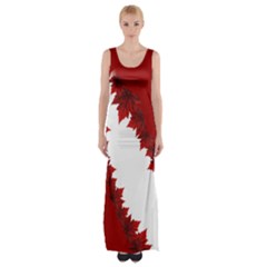 Canada Maple Leaf Art Maxi Thigh Split Dress by CanadaSouvenirs