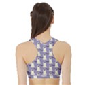 Bat And Ghost Halloween Lilac Paper Pattern Sports Bra with Border View2