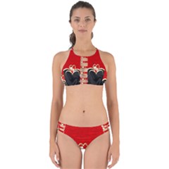 Red Black Background Wallpaper Bg Perfectly Cut Out Bikini Set by Celenk