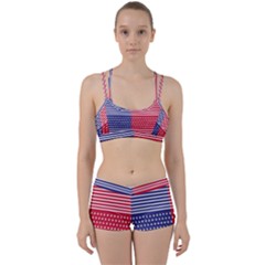 American Flag Patriot Red White Women s Sports Set by Celenk