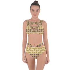 Textile Texture Fabric Material Bandaged Up Bikini Set  by Celenk