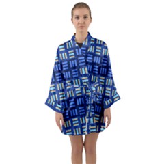 Textiles Texture Structure Grid Long Sleeve Kimono Robe by Celenk