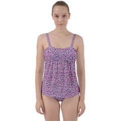 Texture Surface Backdrop Background Twist Front Tankini Set by Celenk