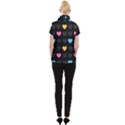 Emo Heart Pattern Women s Button Up Puffer Vest View2