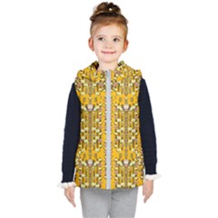 Rain Showers In The Rain Forest Of Bloom And Decorative Liana Kid s Puffer Vest by pepitasart