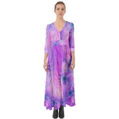 Delicate Button Up Boho Maxi Dress by Delasel