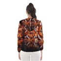 Butterfly Brown Puzzle Background Hooded Wind Breaker (Women) View2