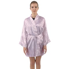 Marble Background Texture Pink Long Sleeve Kimono Robe by Celenk