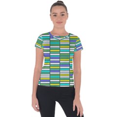 Color Grid 03 Short Sleeve Sports Top  by jumpercat