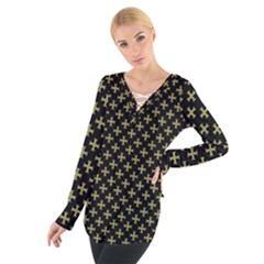 Yellow Cross Tie Up Tee by jumpercat