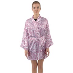 Pink Peonies Long Sleeve Kimono Robe by NouveauDesign