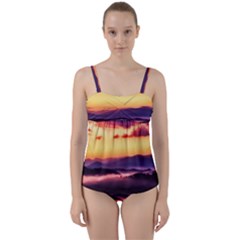 Great Smoky Mountains National Park Twist Front Tankini Set by BangZart