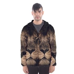 African Lion Mane Close Eyes Hooded Wind Breaker (men) by BangZart